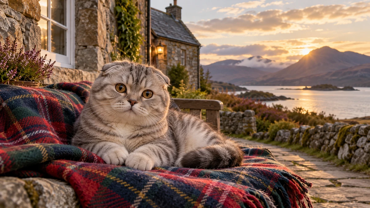 Scottish Fold kedi — ırkın tarihi ve kökeni
