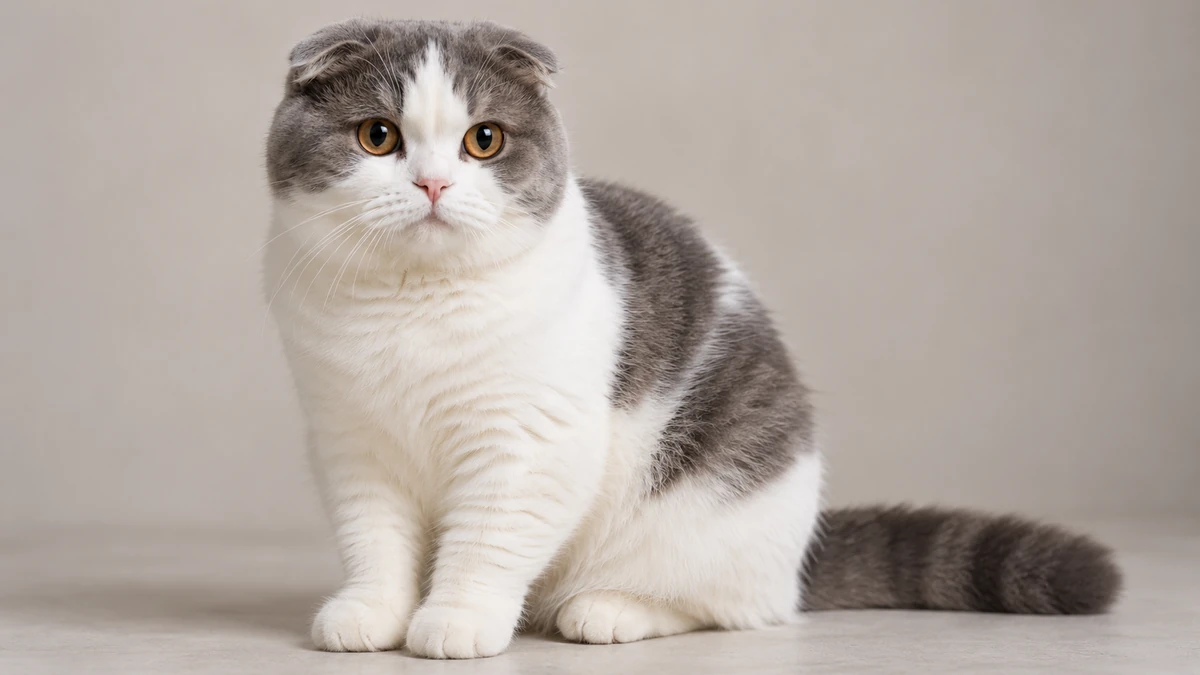 Scottish Fold kedi — bicolour