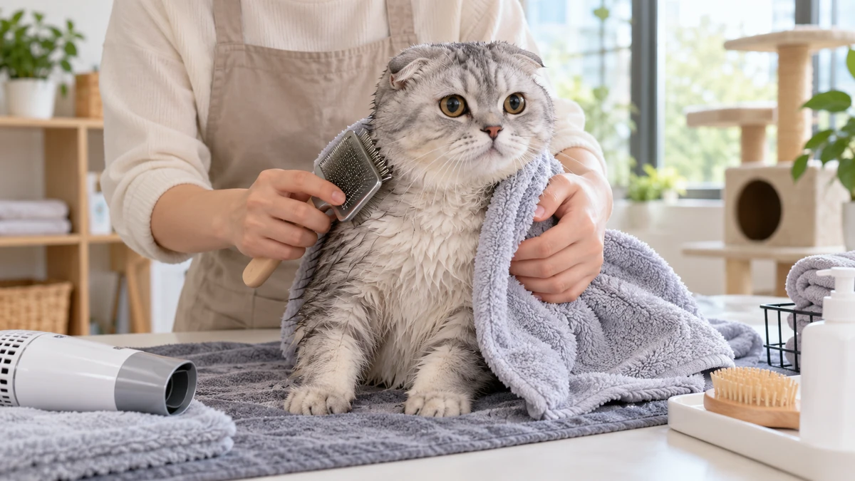 Scottish Fold kedi — bakım ve tımar